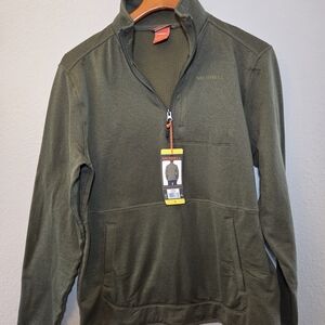 Merrell Olive Green Quarter-Zip Pullover